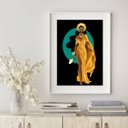 Ver imagem 1 de Quadro Oxum Silhueta - 60x48cm:madeira Preta