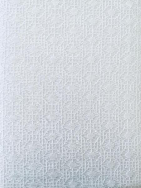 Cortina tecido com renda 3,00 x 1,80 com ilhós - branca - 3