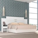 Ver imagem 2 de Cabeceira de Casal Denver Branco + Mesa de Cabeceira para Quarto