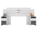 Ver imagem 1 de Cabeceira de Casal Denver Branco + Mesa de Cabeceira para Quarto