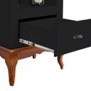 Ver imagem 3 de Estante Torre 03 Prateleiras 1 Gaveta Pés Luiz Xv 60101 - Preto/imbuia Glazer