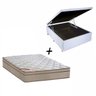 Cama Box Baú Casal Sintético Branco + Colchão Molas Castor Revolution Tecnopedic 138x188 - 1