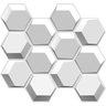 17 Placas Revestimento 3D PREMIUM para Parede (3m²) Premierdecor - HEXAGON - 3