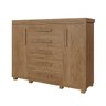 Cômoda Barreto Loncarcci Havana 2 Portas e 5 Gavetas 100% Mdf (castanho) - 1