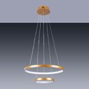 Ver imagem 3 de Pendente Lustre Led Moderno 2 Aros Arcos Anéis 20cm e 40cm Atenas 29w 6500k Bivolt Pronto para Insta