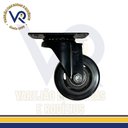 Ver mais imagens de Kit 4 Rodinha Giratória Pu Refoçada 3 Polegadas Black com e sem Trava com Rolamento Anti Risco 400kg