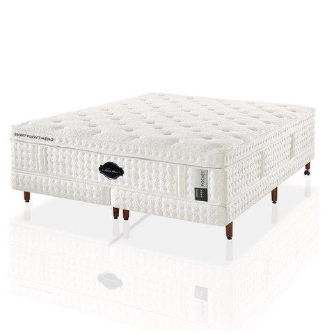 Colchão de látex Smart Pocket médio - BOX - Solteiro King 96x203cm