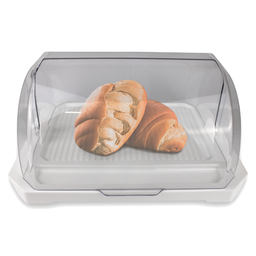 Porta Pão Acrílico Suporte Com Tampa Retrátil Transparente UZ Utilidades Cesto  - 7