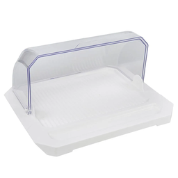 Porta Pão Acrílico Suporte Com Tampa Retrátil Transparente UZ Utilidades Cesto  - 6