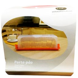 Porta Pão De Forma Com Tampa Plástico Vermelho UZ Utilidades - 4