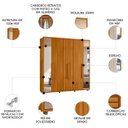 Ver imagem 3 de Guarda Roupa Casal 230cm com Espelho Barok Cinamomo Z10 - Mpozenato