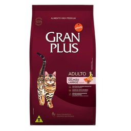 Ração Gran Plus Gatos Adultos Salmão e Arroz 1kg - 2 Ração Gran Plus Gatos Adultos Salmão e Arroz 1kg - 2