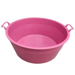 Bacia Plástica 80 Litros Multiuso e Balde de 30 Litros Rosa - 4