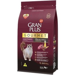 Ração GranPlus Gourmet Gatos Castrados Ovelha e Arroz 3kg - 2