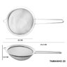 Conjunto 3 Peneiras para Cozinha Aço Inox Luxo Tamanhos P M G - 10