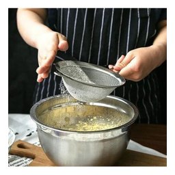 Conjunto 3 Peneiras para Cozinha Aço Inox Luxo Tamanhos P M G - 6