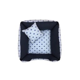Caminha de cachorro 45 x 45 cm cama pet lavável P coroa azul - 2