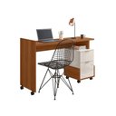 Ver imagem 2 de Mesa Escrivaninha Alessa M1 Lukaliam 2 Gavetas Office Jequitiba/off White