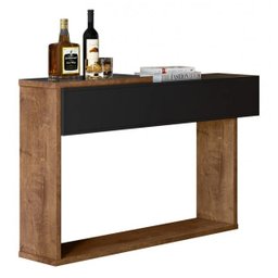 Aparador Milão Preto Fosco com Amêndoa - Lukaliam Móveis - 1