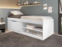 Ver imagem 1 de Cama Box Sapateira Solteiro Vanessa 0,88 Branco com Colchão - Framar Móveis
