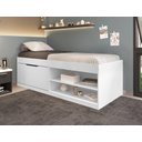 Ver imagem 1 de Cama Box Sapateira Solteiro Vanessa 0,88 Branco com Colchão - Framar Móveis