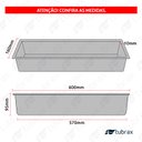 Ver imagem 5 de Calha Seca Embutir Sobrepor Porta Temperos Para Cuba de Cozinha Aço Inox 304