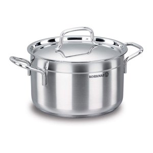 Caçarola Aço Inox Panela C/ Tampa 3,5l 11x22cm Korkmaz