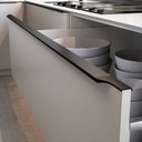 Ver imagem 1 de Perfil Puxador Alumínio Facetato Rm-183 Barra 06 Metros Preto Rometal 01 Unidade