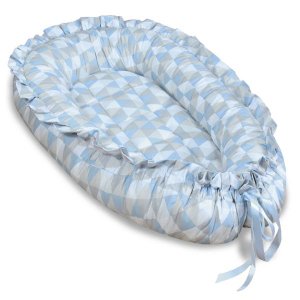 Ninho Redutor de Berço para Bebê - Losango Azul