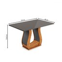 Ver imagem 2 de Mesa de Madeira Los Angeles Mel/cinza - Viero Móveis