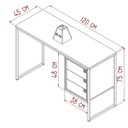 Ver imagem 6 de Escrivaninha Mesa para Computador 120cm com 3 Gavetas F.m002