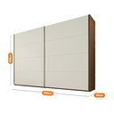 Ver imagem 4 de Guarda Roupa Samara 2 Portas Flutuantes 100 MDF - Móveis Europa