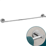 Porta Toalha de Banho 60cm Toalheiro Inox Cromado Barra Simples Suporte Parede Acessório Banheiro - 1
