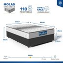 Ver mais imagens de Cama Box com Colchão de Molas Ensacadas Double Face Essence Probel Casal 138cm