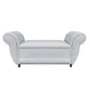 Ver imagem 1 de Divã Recamier Com Baú Grécia 1,55 Cm Suede Cinza