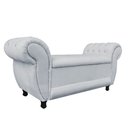 Ver imagem 2 de Divã Recamier Com Baú Grécia 1,55 Cm Suede Cinza