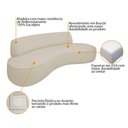 Ver imagem 3 de Sofá Curvo 3 Lugares Amsterdã 200cm Bouclé - Amarena Móveis Cor Bege