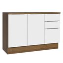Ver imagem 1 de Balcão de Pia Cozinha 2 Portas e 3 Gavetas (com Tampo) Rustic/branco Stella Madesa Rustic/branco