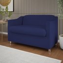 Ver imagem 2 de Namoradeira Elegante 2 Lugares Sala de Estar – Balaqui Decor Cor:Azul Marinho