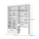Ver imagem 3 de Conjunto Escrivaninha e Módulo 2 Portas 2 Gavetas com Maleiro Yescasa