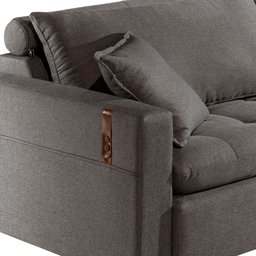 Sofá Retrátil Lobato Saturno Cinza 330cm Fabrispuma - 2