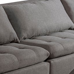 Sofá Retrátil Lobato Saturno Cinza 330cm Fabrispuma - 3