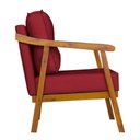 Ver imagem 3 de Poltrona Cadeira Vitoria Base Reforçada - Veludo Vermelho