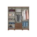Ver imagem 3 de Guarda Roupa Casal 6 Portas e 3 Gavetas C/ Espelho e Pés Caju Da136 Branco - Henn