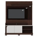 Ver imagem 3 de Estante Home Theater Jurerê 1.5 Nogueira Real Off White Matte – Colibri