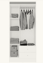 Ver imagem 2 de Guarda Roupa Solteiro Versa 3 Portas 2 Gavetas Freijó