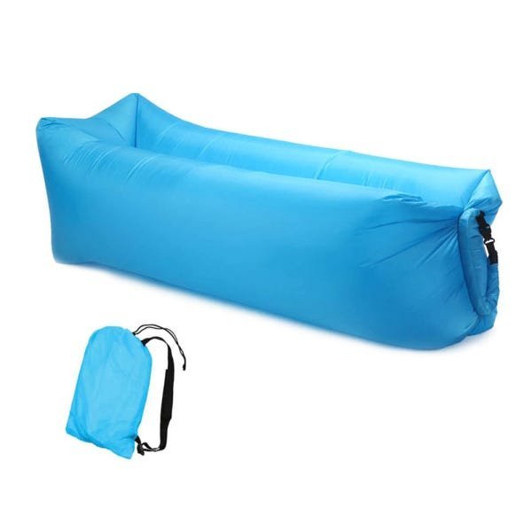 Saco de Dormir Puff Sofá Inflavel Colchonete Portátil Preguiçoso Camping Praia Trilha Ar - 1