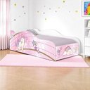Ver imagem 1 de Cama Infantil Mini Cama Unicórnio Rosa com Colchão MDF Rosa Casah