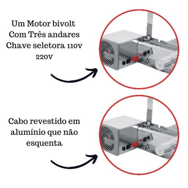Churrasqueira Elétrica Giratória Inox 13 Espetos Modelo Especial 3A/1M Mot Esquerdo - 5