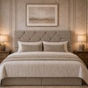 Ver imagem 1 de Cabeceira para Cama Casal Estofada 1,38 ,Mts Zoe Vilajo: Suede Crush Cappucino